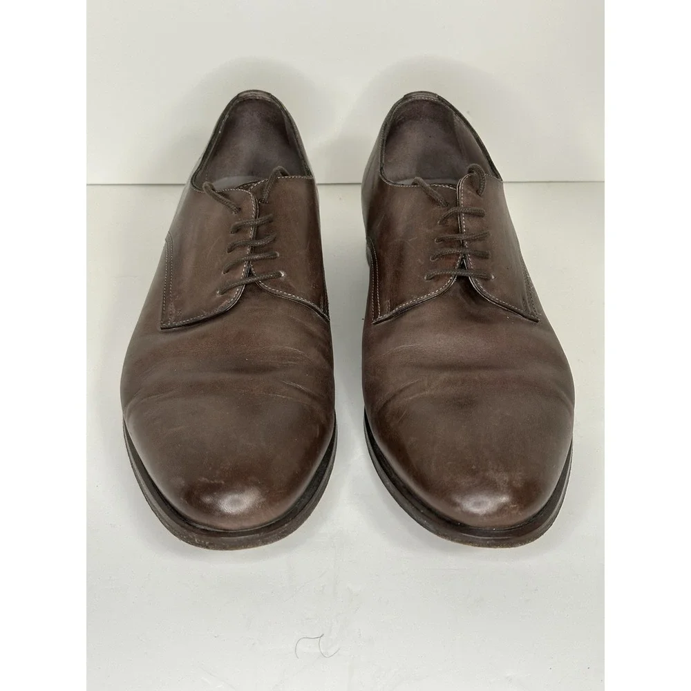 Lavorazione Blake Vero Cuoio, Made in‎ Italy, Brown Leather Dress Shoes, 43.5